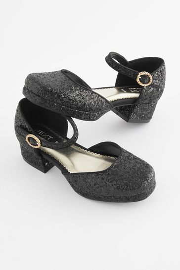 Ladies black glitter shoes new arrivals