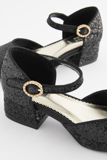Buy Black Glitter Heel Occasion Shoes from Next Germany