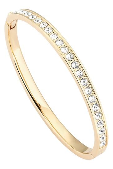 Ted Baker Gold Tone CLEMARA: Crystal Hinge Adjustable Bangle