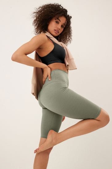 Buy Olive Green High Waist Longline Cycling Shorts from Next Luxembourg