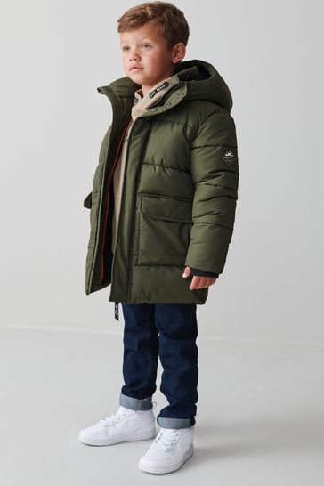 Boys khaki coat sales