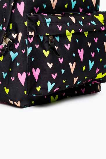 Buy Hype. Black Heart Gold Glitter Overlay Backpack from Next USA