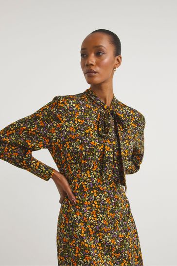 Tie neck swing dress outlet