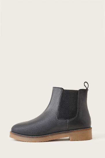 Monsoon Black Leather Chiswick Chelsea Boots