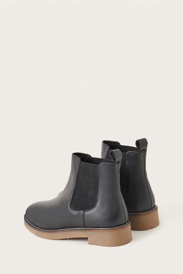Monsoon Black Leather Chiswick Chelsea Boots