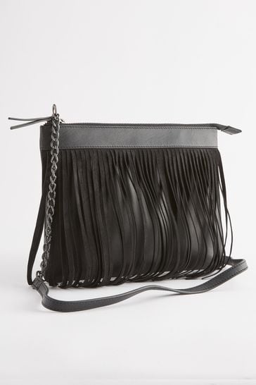 Black fringe clutch new arrivals