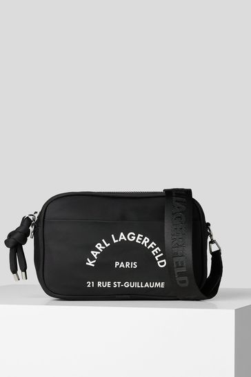 Karl Lagerfeld Black Nylon Camera Bag