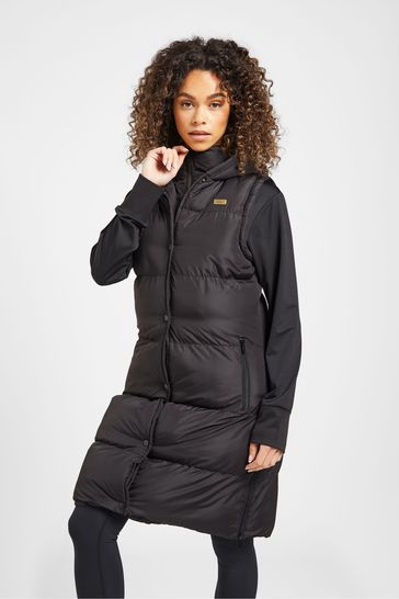 Elle Sport Double Layered Padded Longline Black Gilet