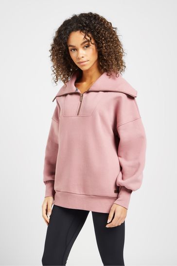 Buy Elle Sport Pink Half Zip Pullover from Next Luxembourg