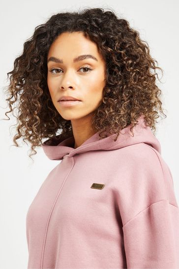 Buy Elle Sport Pink Twist Front Crop Hooded Top from Next Luxembourg