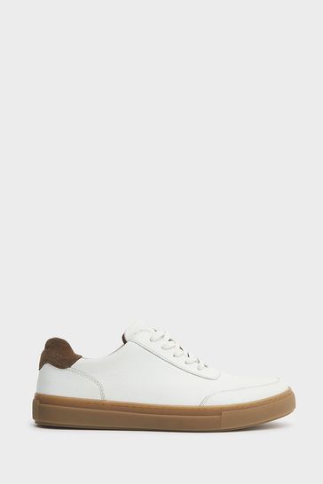 Crew Clothing Company White Leather Trainers