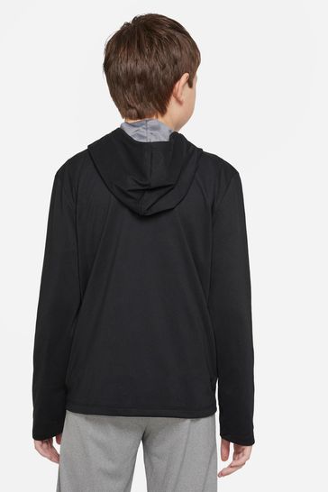 Buy Nike Black Nike Full Zip Dri FIT Training Hoodie from Next
