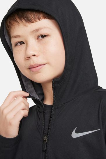 Buy Nike Black Nike Full Zip Dri FIT Training Hoodie from Next