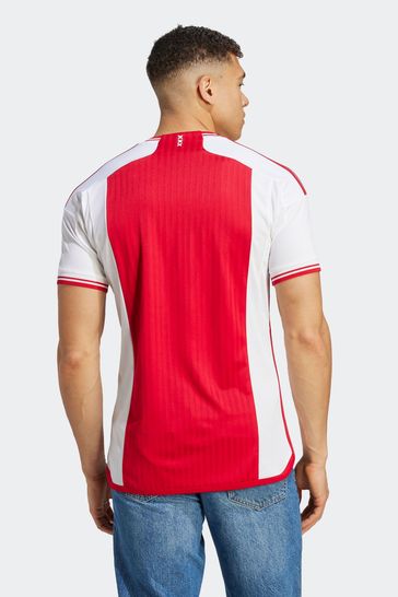 Adidas red and white striped shop football shirt