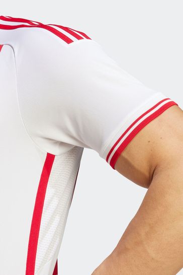 Adidas red and white striped football shirt new arrivals