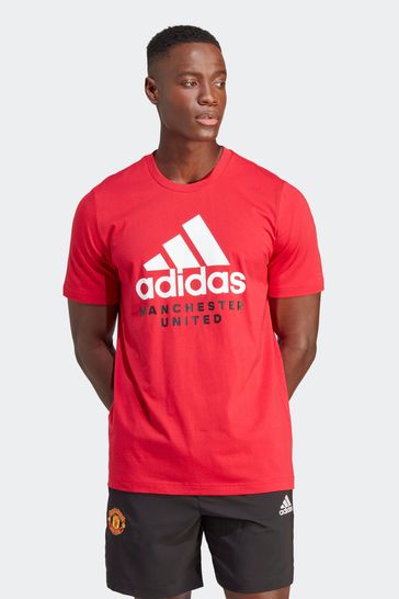 adidas Red Manchester United DNA Graphic T-Shirt