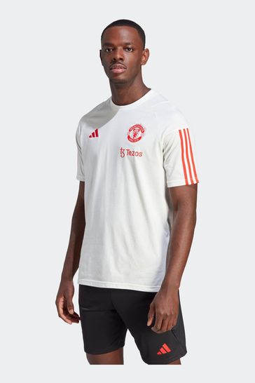 Camiseta blanca de entrenamiento del Manchester United Tiro 23 de Adidas