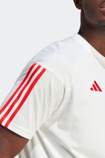 Adidas white and red t shirt on sale