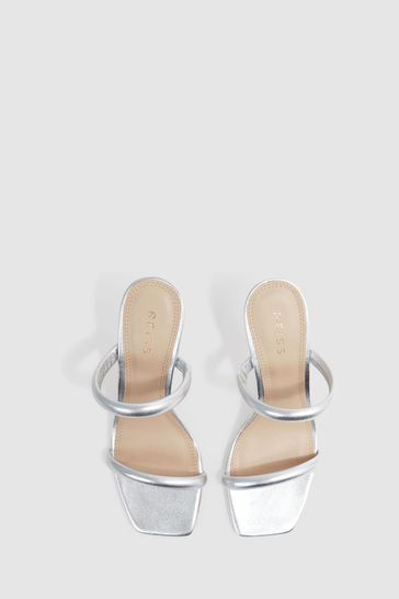 Double strap heeled sandals hotsell