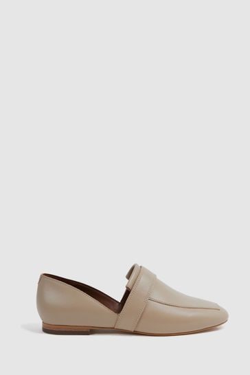 Reiss Nude Irina Leather Loafers