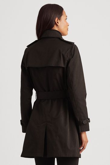 Buy Lauren Ralph Lauren Double Breasted Cotton Blend Trench Coat