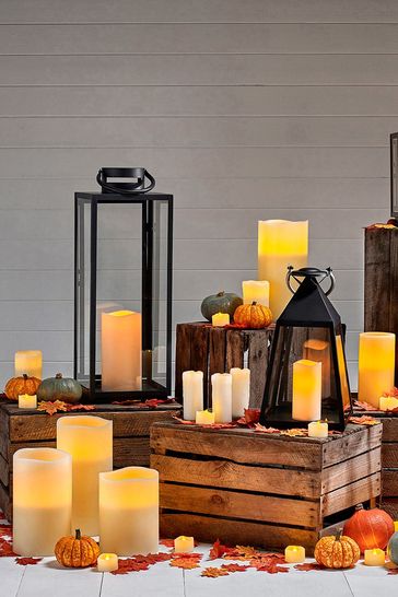 Buy Lights4fun Large Metal Battery Outdoor LED Candle Lantern from