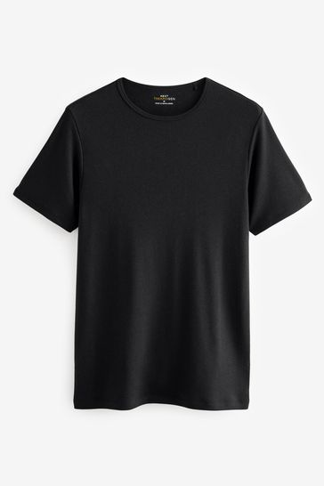 Buy Black Thermal Short Sleeve Tops 2 Pack from Next Luxembourg