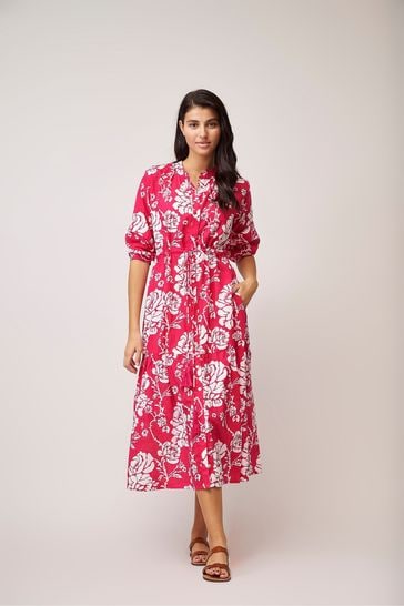 Dream Red Tuscany Button Down Maxi Dress