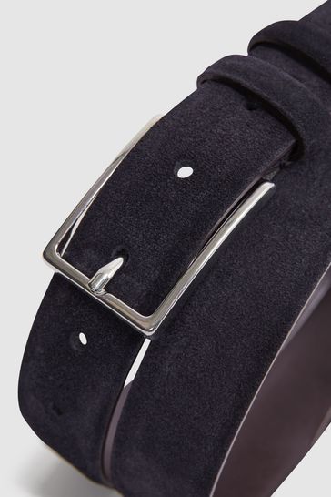 Black suede belt mens sale