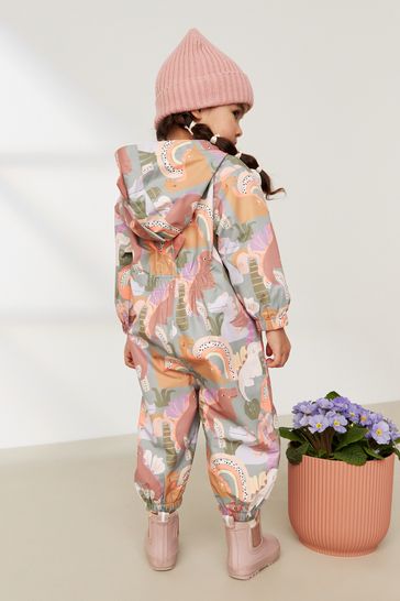 Buy Multi Dino Lightweight Waterproof Fleece Lined Character Printed Puddlesuit 3mths 7yrs from Next Denmark