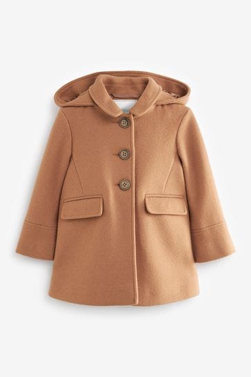 Next girls camel coat hot sale
