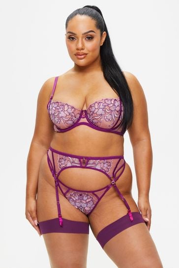 Ann Summers Purple The Serenity DD+ Non Pad Plunge Bra