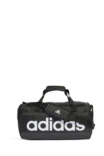 adidas Black Essentials Linear Duffel Bag Medium