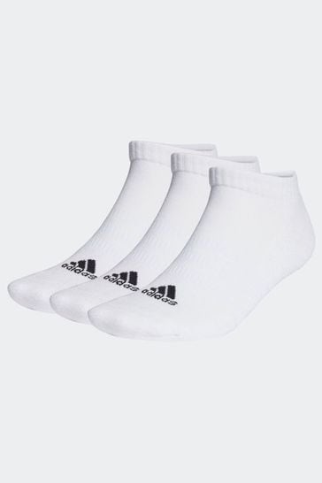 adidas White Cushioned Low Cut Socks 3 Pack