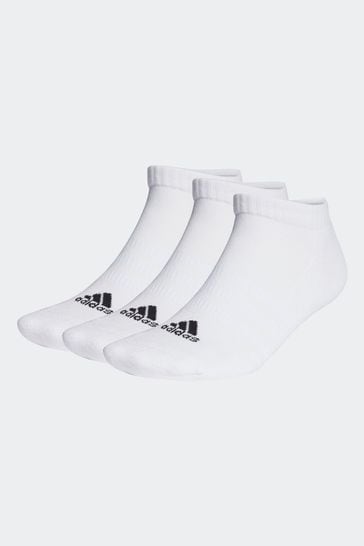 adidas White Performance Cushioned Low-Cut Socks 3 Pairs