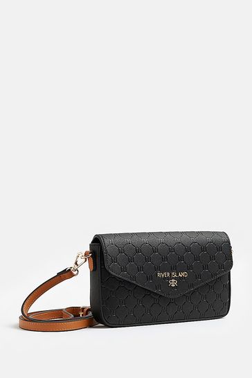 Black cross body hotsell bag river island