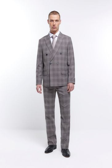 River Island Grey Check Trousers