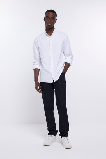 River island grandad hotsell shirt