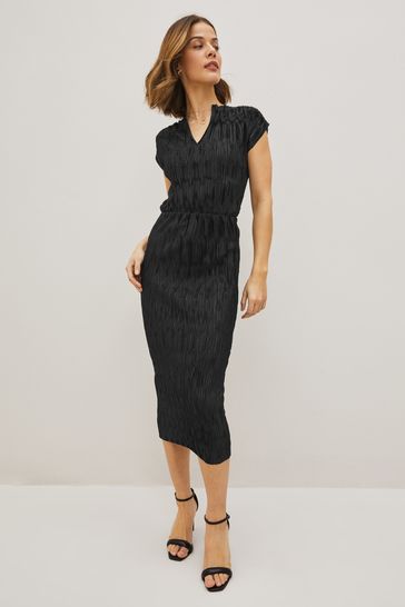 Black midi skirt fitted deals