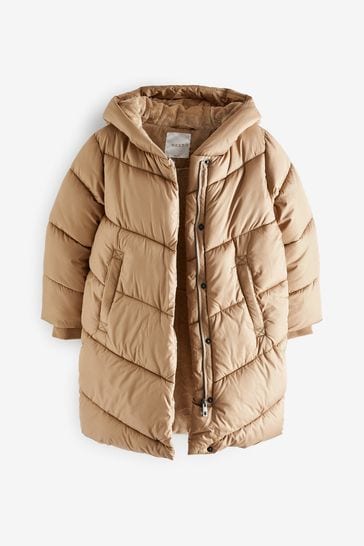 Ladies long length padded coats sales