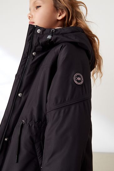 Black sales waterproof parka