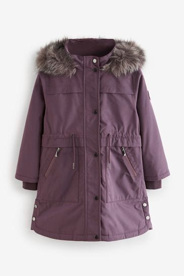 Buy Purple Waterproof Parka 3 16yrs from Next Luxembourg