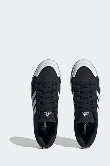 Adidas black canvas trainers deals