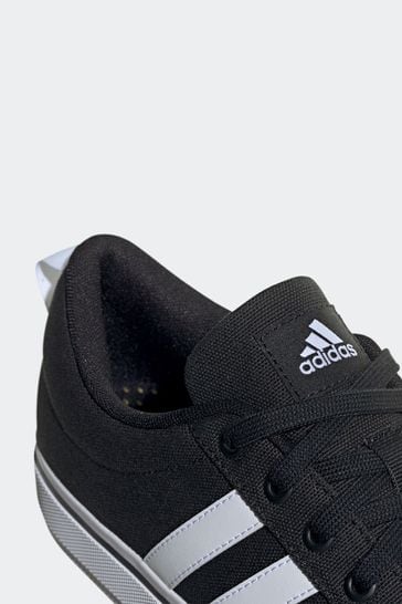 Adidas black canvas trainers sale