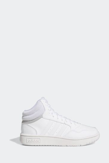 adidas White Hoops Mid Shoes