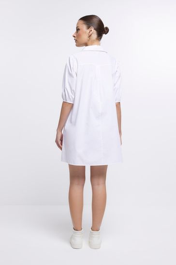 White smock shirt dress outlet
