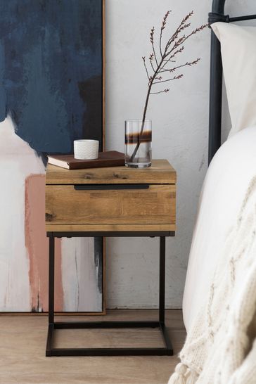 Black wrought shop iron bedside tables