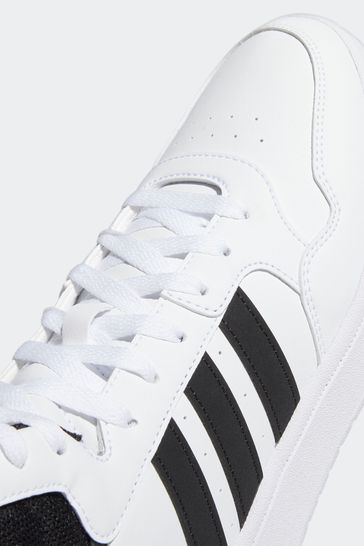 Buy adidas White Black Originals Hoops 3.0 Mid Classic Vintage