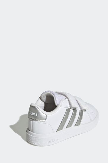 Buy adidas White Silver Grand Court 2.0 Infant Trainers from Next