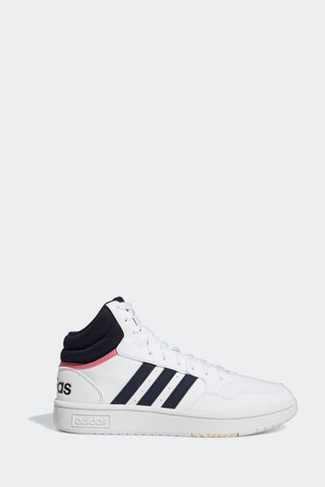 Adidas hot sale white hoops
